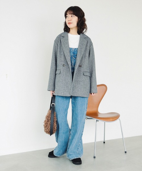 セール】ミックス ツイード ジャケット（S～M）（その他アウター）｜B