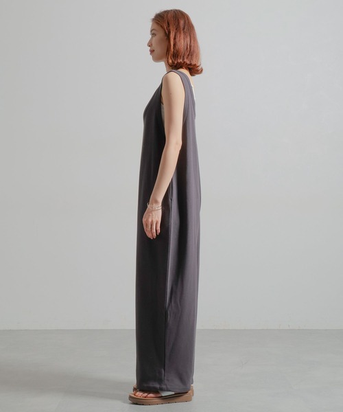 studio CLIP（スタディオクリップ）の「裾ドロスト裏毛サロペット[プチサイズあり]（サロペット/オーバーオール・レディース・スモーク/オフホワイト・FREE/PF）」の13枚目の写真