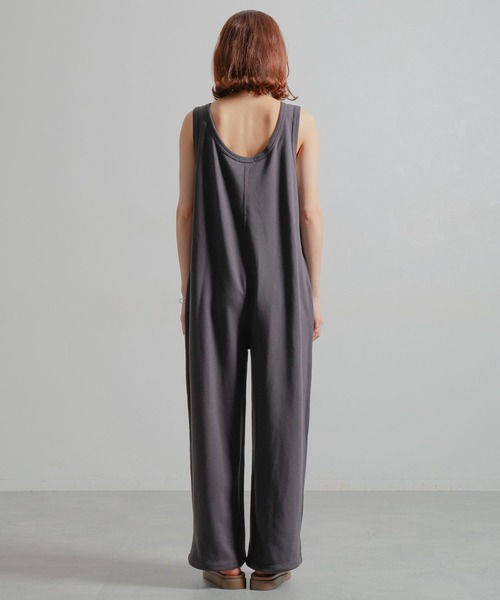 studio CLIP（スタディオクリップ）の「裾ドロスト裏毛サロペット[プチサイズあり]（サロペット/オーバーオール・レディース・スモーク/オフホワイト・FREE/PF）」の12枚目の写真