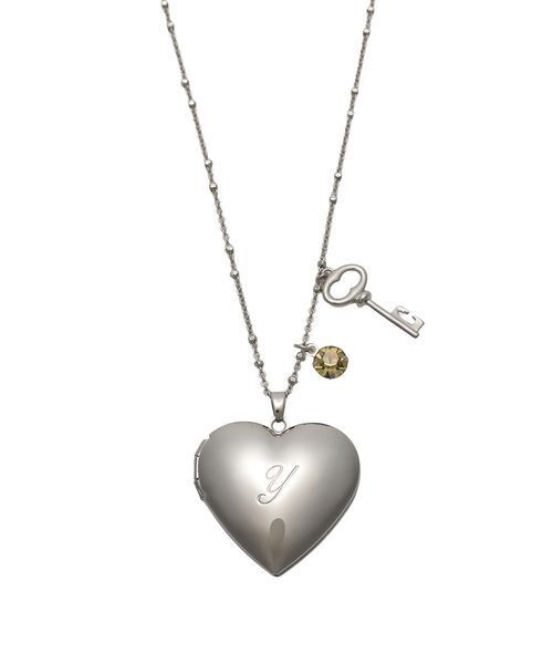 LILY BROWN（リリーブラウン）の「イニシャルハートロケットネックレス（ネックレス・レディース・オレンジ/イエロー/ピンク/レッド/グリーン/ブラック・F）」の4枚目の写真