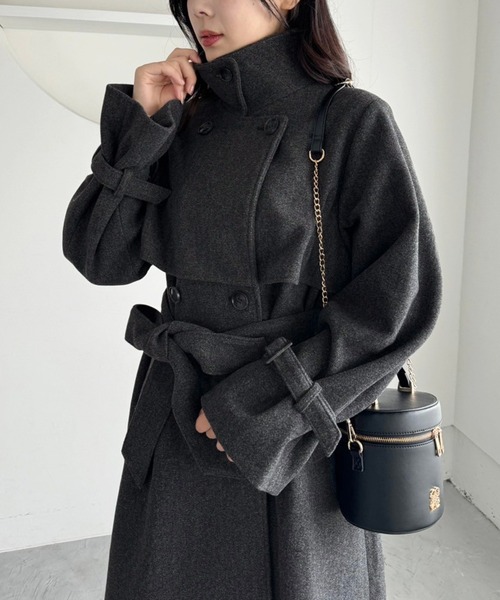 one after another NICE CLAUPロングステンカラーコート セール】サイズ展開あり/ロングステンカラーコート（ステンカラー