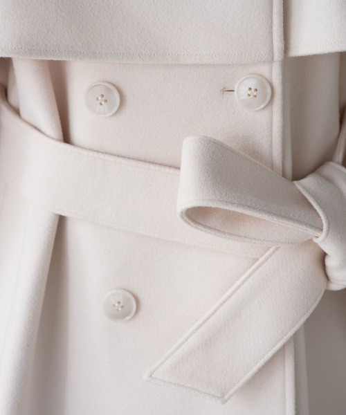 one after another NICE CLAUP(ワンアフターアナザーナイスクラップ)の「【今すぐお届け可能!】MLサイズ展開あり/ロングステンカラーコート(ステンカラーコート・レディース・チャコールグレー/アイボリー/ブラック/ブラウン系その他・MEDIUM/LARGE)」の8枚目の写真