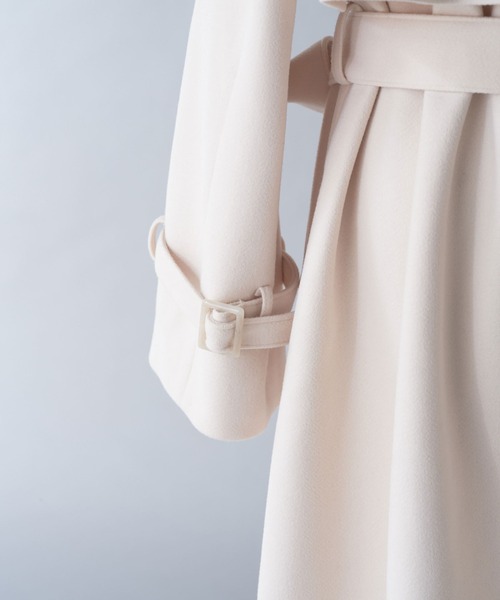 one after another NICE CLAUP(ワンアフターアナザーナイスクラップ)の「【今すぐお届け可能!】MLサイズ展開あり/ロングステンカラーコート(ステンカラーコート・レディース・チャコールグレー/アイボリー/ブラック/ブラウン系その他・MEDIUM/LARGE)」の6枚目の写真