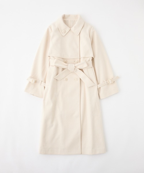 one after another NICE CLAUP(ワンアフターアナザーナイスクラップ)の「【今すぐお届け可能!】MLサイズ展開あり/ロングステンカラーコート(ステンカラーコート・レディース・チャコールグレー/アイボリー/ブラック/ブラウン系その他・MEDIUM/LARGE)」の17枚目の写真