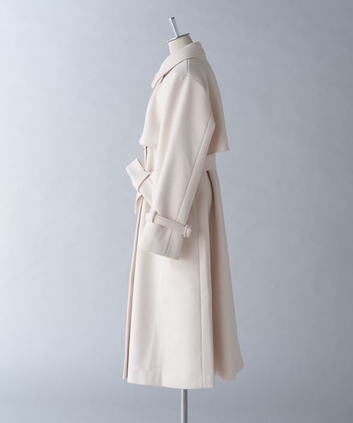 one after another NICE CLAUP(ワンアフターアナザーナイスクラップ)の「【今すぐお届け可能!】MLサイズ展開あり/ロングステンカラーコート(ステンカラーコート・レディース・チャコールグレー/アイボリー/ブラック/ブラウン系その他・MEDIUM/LARGE)」の14枚目の写真