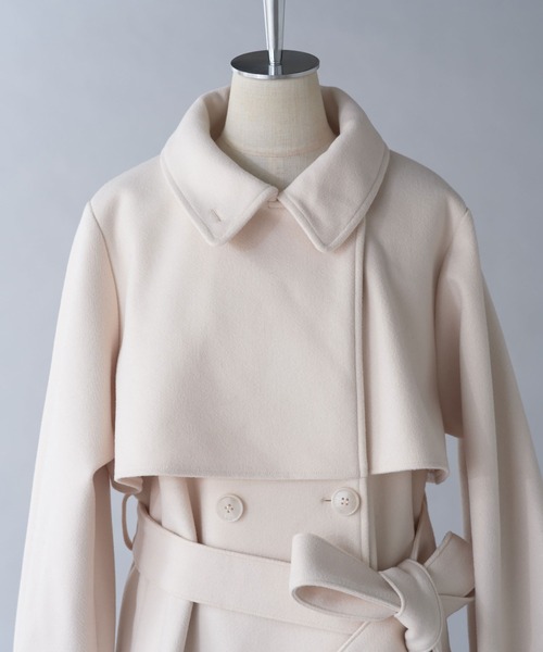 one after another NICE CLAUP(ワンアフターアナザーナイスクラップ)の「【今すぐお届け可能!】MLサイズ展開あり/ロングステンカラーコート(ステンカラーコート・レディース・チャコールグレー/アイボリー/ブラック/ブラウン系その他・MEDIUM/LARGE)」の12枚目の写真