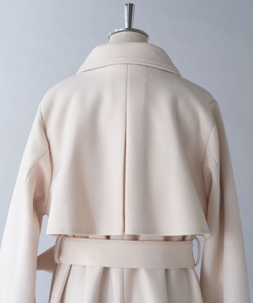 one after another NICE CLAUP(ワンアフターアナザーナイスクラップ)の「【今すぐお届け可能!】MLサイズ展開あり/ロングステンカラーコート(ステンカラーコート・レディース・チャコールグレー/アイボリー/ブラック/ブラウン系その他・MEDIUM/LARGE)」の11枚目の写真