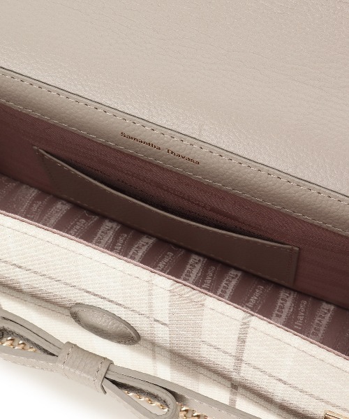 Samantha Thavasa（サマンサタバサ）の「チェック柄エムシュシュⅢ ショルダーバッグ 大サイズ（ショルダーバッグ・レディース・ブラック/グレイッシュベージュ/オフホワイト・FREE）」の10枚目の写真