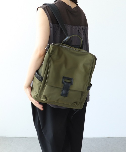 Cepica（セピカ）の「牛革×撥水ナイロン3Wayリュック（バックパック/リュック・レディース・ブラック/カーキ・FREE）」の17枚目の写真