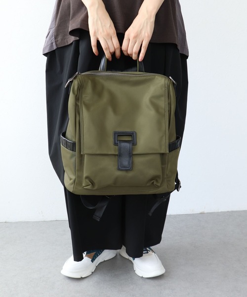 Cepica（セピカ）の「牛革×撥水ナイロン3Wayリュック（バックパック/リュック・レディース・ブラック/カーキ・FREE）」の10枚目の写真