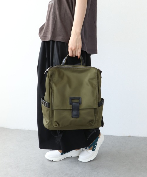 Cepica（セピカ）の「牛革×撥水ナイロン3Wayリュック（バックパック/リュック・レディース・ブラック/カーキ・FREE）」の16枚目の写真