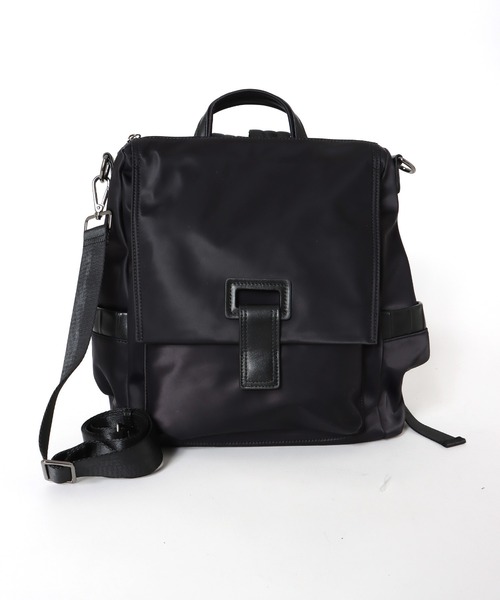 Cepica（セピカ）の「牛革×撥水ナイロン3Wayリュック（バックパック/リュック・レディース・ブラック/カーキ・FREE）」の9枚目の写真