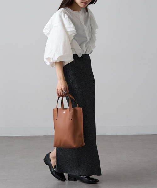 Legato Largo（レガートラルゴ）の「【Legato Largo】LG-P0117 かるいかばん 縦型2WAY ショルダーバッグ（ショルダーバッグ・レディース・ブラック/キャメル/グレイッシュベージュ/アイボリー・FREE）」の20枚目の写真