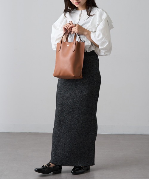 Legato Largo（レガートラルゴ）の「【Legato Largo】LG-P0117 かるいかばん 縦型2WAY ショルダーバッグ（ショルダーバッグ・レディース・ブラック/キャメル/グレイッシュベージュ/アイボリー・FREE）」の19枚目の写真