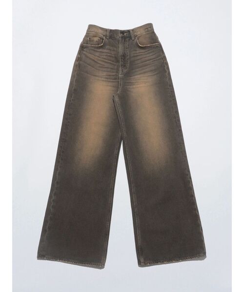 VEQUM（VEQUM）の「【VEQUM】RIM WIDE JEANS（デニムパンツ・レディース・インディゴブルー/ブラウン・24/25/26）」の6枚目の写真