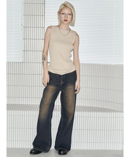セール】【VEQUM】RIM WIDE JEANS（デニムパンツ）｜VEQUM（VEQUM）の