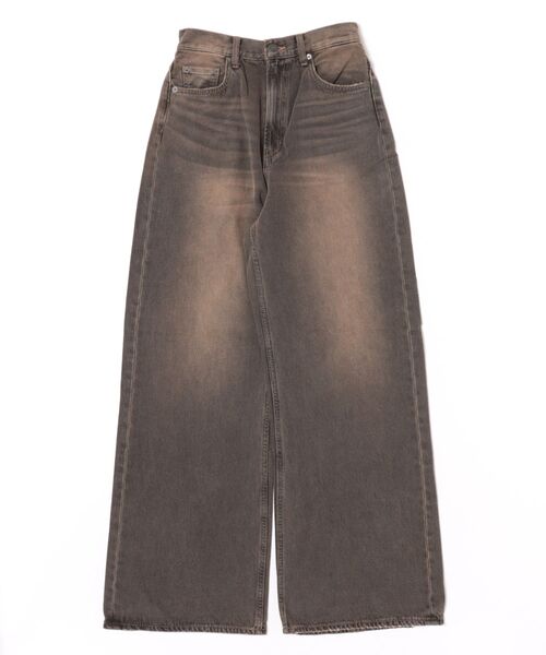VEQUM（VEQUM）の「【VEQUM】RIM WIDE JEANS（デニムパンツ・レディース・インディゴブルー/ブラウン・24/25/26）」の2枚目の写真