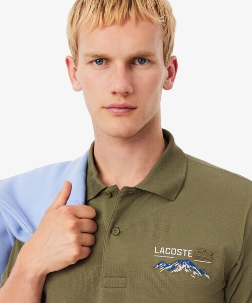 LACOSTE（ラコステ）の「マウンテンステッチポロシャツ（ポロシャツ・メンズ・ホワイト/オリーブ・3/4/2/5）」の12枚目の写真