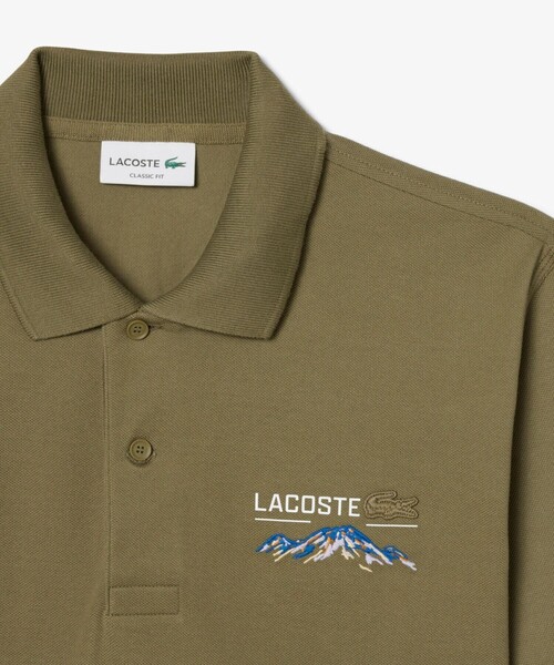 LACOSTE（ラコステ）の「マウンテンステッチポロシャツ（ポロシャツ・メンズ・ホワイト/オリーブ・3/4/2/5）」の9枚目の写真