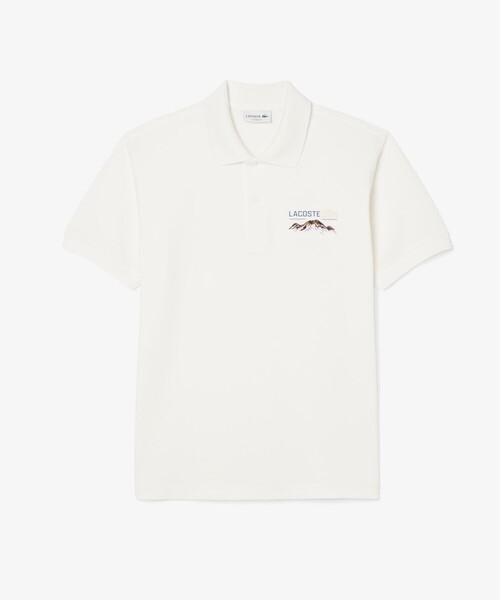 LACOSTE(ラコステ)の「マウンテンステッチポロシャツ(ポロシャツ・メンズ・ホワイト/オリーブ・3/4/2/5)」の7枚目の写真