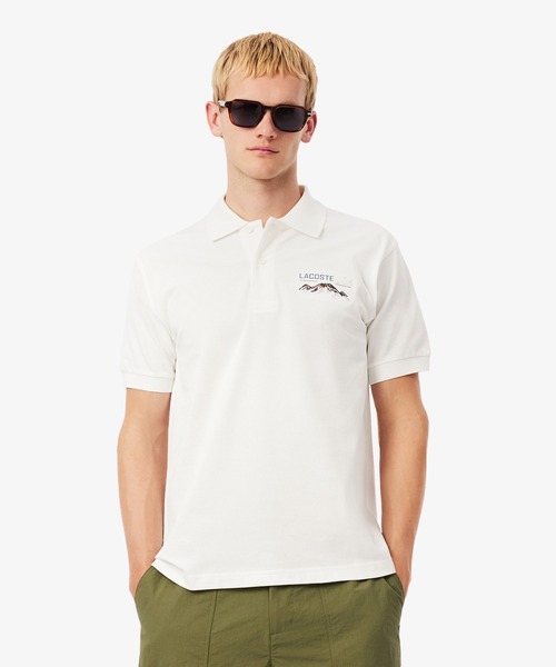 LACOSTE（ラコステ）の「マウンテンステッチポロシャツ（ポロシャツ・メンズ・ホワイト/オリーブ・3/4/2/5）」の3枚目の写真