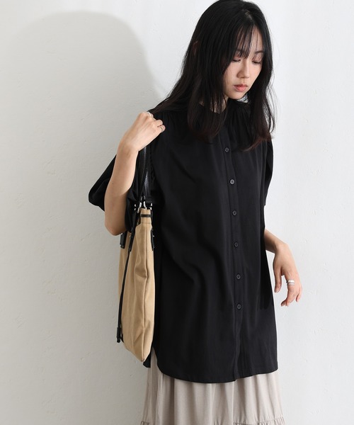 ElegChic(エレグシック)の「ブラウス風パフスリーブカットソー(Tシャツ/カットソー・レディース・オフホワイト/ミント/ブラック/ベージュ/チャコールグレー・XL/4L/M)」の7枚目の写真