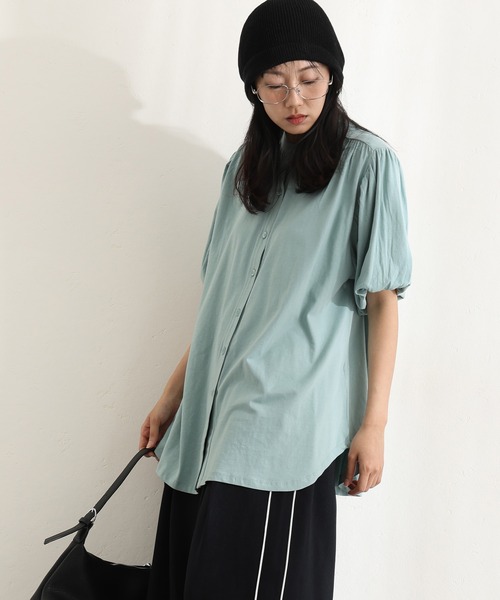 ElegChic(エレグシック)の「ブラウス風パフスリーブカットソー(Tシャツ/カットソー・レディース・オフホワイト/ミント/ブラック/ベージュ/チャコールグレー・XL/4L/M)」の22枚目の写真