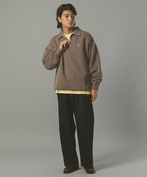 RAGEBLUE（レイジブルー）の「PIGMENT HALF ZIP SWEATSHIRT / ピグメント加工ダンボールハーフジップスウェット（スウェット・メンズ・ホワイト/ブルー/ブラウン/グレー/ブルー系その他・MEDIUM/LARGE）」の19枚目の写真