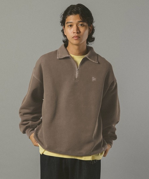 RAGEBLUE（レイジブルー）の「PIGMENT HALF ZIP SWEATSHIRT / ピグメント加工ダンボールハーフジップスウェット（スウェット・メンズ・ホワイト/ブルー/ブラウン/グレー/ブルー系その他・MEDIUM/LARGE）」の20枚目の写真