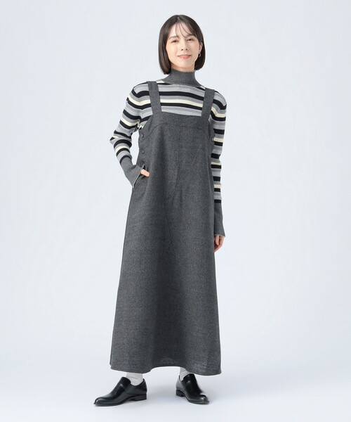 BEAMS HEART(ビームスハート)の「フレア ツイード ジャンパースカート(ワンピース・レディース・チャコールグレー/ライトグレー・FREE)」の5枚目の写真
