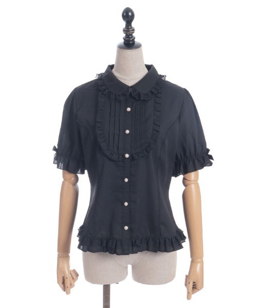 axes femme POETIQUE(アクシーズファムポエティック)の「バックレースアップロングブラウス(シャツ/ブラウス・レディース・サックスブルー/ブラック/ホワイト・MEDIUM)」の17枚目の写真
