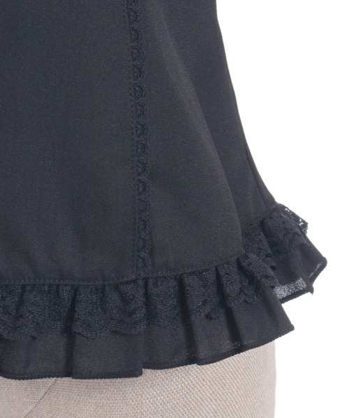 axes femme POETIQUE(アクシーズファムポエティック)の「バックレースアップロングブラウス(シャツ/ブラウス・レディース・サックスブルー/ブラック/ホワイト・MEDIUM)」の21枚目の写真