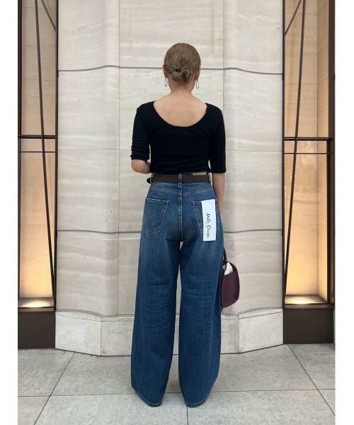 Mila Owen（ミラオーウェン）の「ダメージ加工ルーズストレートデニムパンツ（デニムパンツ・レディース・グレー/ブルー/ライトブルー・0/1/00）」の8枚目の写真