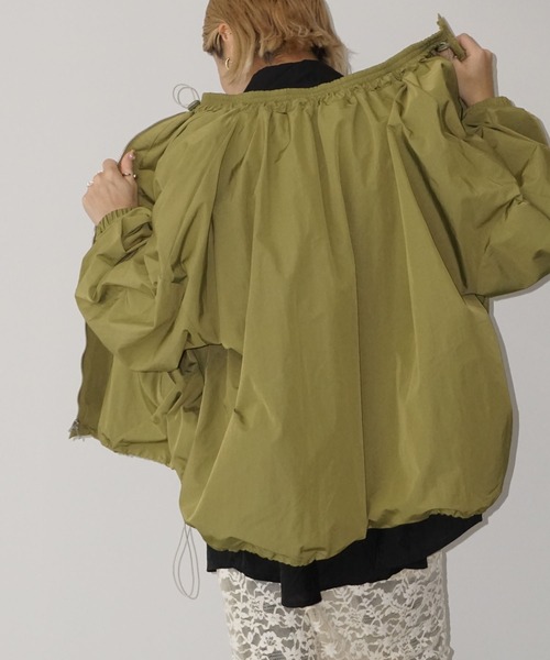 綿花様 ギャザー ライトブルゾン chw25a048-ファッション通販サイト