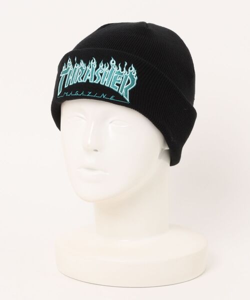 THRASHER/スラッシャー ビーニー FLAME LOGO アクリルビーニー 25TH