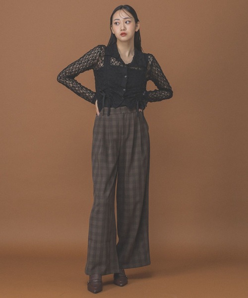 3.3 Field Trip (3.3フィールドトリップ)の「3.3 Field Trip/レースギャザーシャツ(シャツ/ブラウス・レディース・オフホワイト/ブラック・FREE)」の3枚目の写真