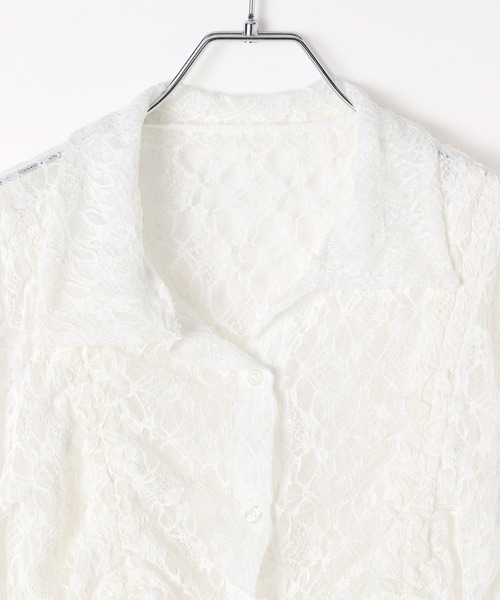 3.3 Field Trip (3.3フィールドトリップ)の「3.3 Field Trip/レースギャザーシャツ(シャツ/ブラウス・レディース・オフホワイト/ブラック・FREE)」の11枚目の写真