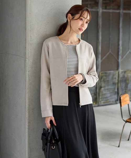 Honeys（ハニーズ）の「スカラップトップス（Tシャツ/カットソー・レディース・ブラウン/ホワイト×ブラック/アイボリー/ピンク/ブラック/レッド・L/3L/S/M/LL）」の21枚目の写真