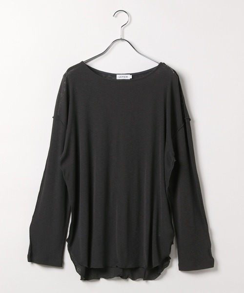 LEPSIM（レプシィム）の「アウトリンキングシアープルオーバー　582453（Tシャツ/カットソー・レディース・オフホワイト/ブラウン/チャコールグレー・FREE）」の20枚目の写真