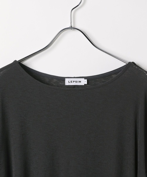 LEPSIM（レプシィム）の「アウトリンキングシアープルオーバー　582453（Tシャツ/カットソー・レディース・オフホワイト/ブラウン/チャコールグレー・FREE）」の22枚目の写真