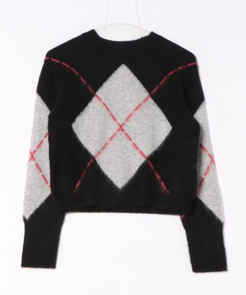 ALLSAINTS（オールセインツ）の「LOU ARGYLE WOOL JUMPER | LOU アーガイル ウール ニット・セーター（ニット/セーター・レディース・ブラック・XS/M/L/S）」の7枚目の写真