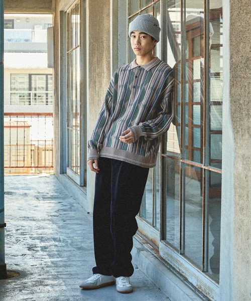 niko and...（ニコアンド）の「グランパニットポロ（ニット/セーター・メンズ・ダークブラウン/ベージュ/ネイビー/グレー・MEDIUM/LARGE）」の10枚目の写真