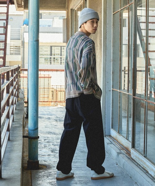 niko and...（ニコアンド）の「グランパニットポロ（ニット/セーター・メンズ・ダークブラウン/ベージュ/ネイビー/グレー・MEDIUM/LARGE）」の12枚目の写真