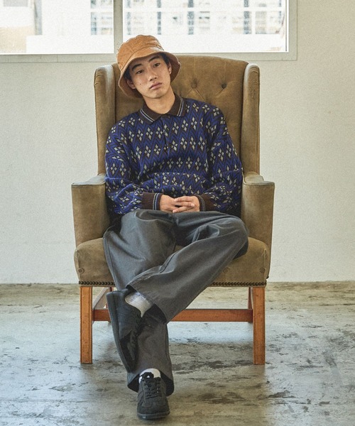 niko and...（ニコアンド）の「グランパニットポロ（ニット/セーター・メンズ・ダークブラウン/ベージュ/ネイビー/グレー・MEDIUM/LARGE）」の18枚目の写真