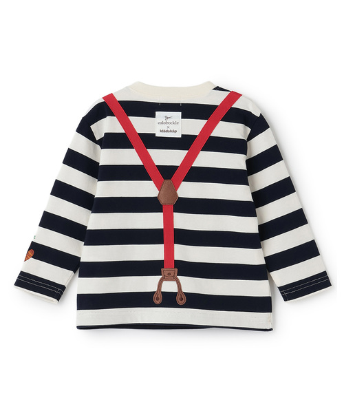 kladskap（クレードスコープ）の「【コロボックル】ボーダー長袖Tシャツ（Tシャツ/カットソー・キッズ・グレー/ネイビー・120cm/110cm/90cm/100cm/80ｃｍ/130cm）」の12枚目の写真
