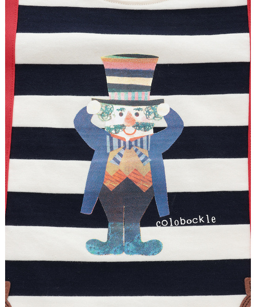 kladskap（クレードスコープ）の「【コロボックル】ボーダー長袖Tシャツ（Tシャツ/カットソー・キッズ・グレー/ネイビー・120cm/110cm/90cm/100cm/80ｃｍ/130cm）」の3枚目の写真