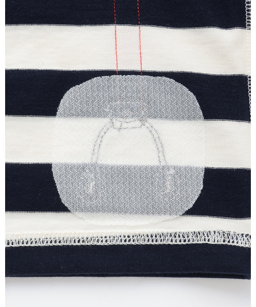 kladskap（クレードスコープ）の「【コロボックル】ボーダー長袖Tシャツ（Tシャツ/カットソー・キッズ・グレー/ネイビー・120cm/110cm/90cm/100cm/80ｃｍ/130cm）」の7枚目の写真