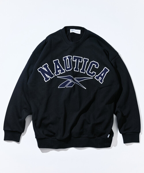 NAUTICA(ノーティカ)の「Reebok×NAUTICA/リーボック×ノーティカ 【Exclusive】 ダブルネーム アーチロゴ ヘビーウェイト クルーネックスウェット(スウェット・メンズ・ネイビー/グレー/ブラック・LARGE/X-LARGE/MEDIUM/SMALL)」の9枚目の写真