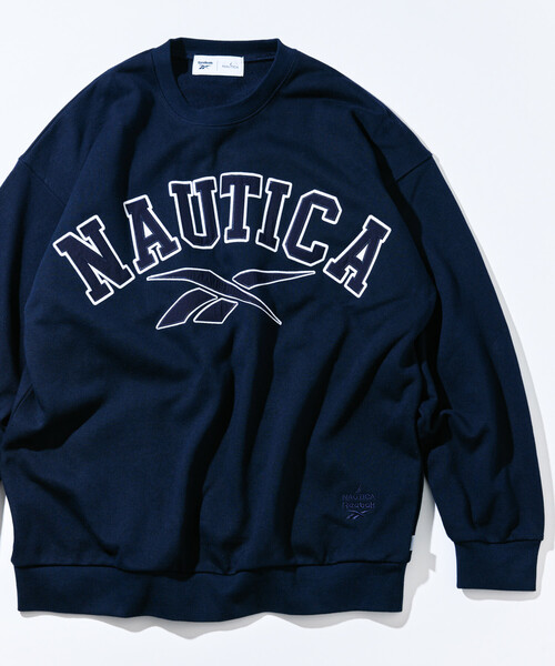 NAUTICA(ノーティカ)の「Reebok×NAUTICA/リーボック×ノーティカ 【Exclusive】 ダブルネーム アーチロゴ ヘビーウェイト クルーネックスウェット(スウェット・メンズ・ネイビー/グレー/ブラック・LARGE/X-LARGE/MEDIUM/SMALL)」の15枚目の写真