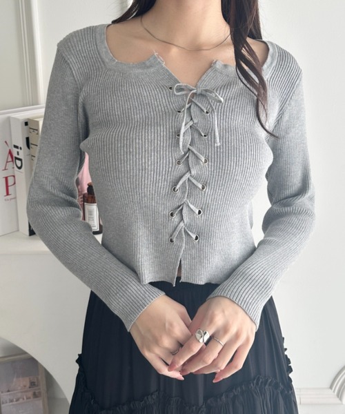 販売停止中～様　espressoトップス　ニット SLY | FRONT ZIP H／N RIB トップス (ニット ) |SHEL'TTER WEBSTORE